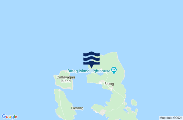 Mapa da tábua de marés em Cabodiongan, Philippines