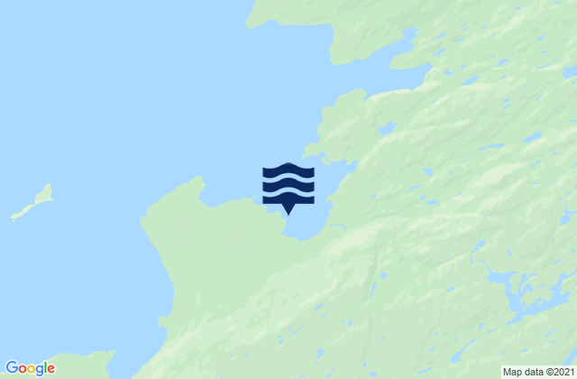 Mapa da tábua de marés em Cabot Point, Canada
