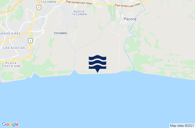 Mapa da tábua de marés em Cabra Número Uno, Panama