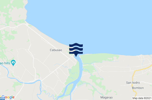 Mapa da tábua de marés em Cabusao, Philippines