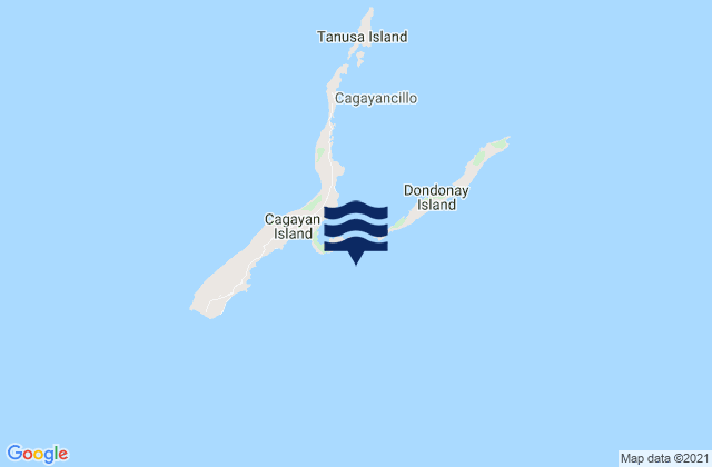 Mapa da tábua de marés em Cagayan Anchorage (Cagayan Island), Philippines