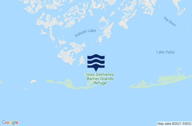 Mapa da tábua de marés em Caillou Boca Caillou Bay, United States