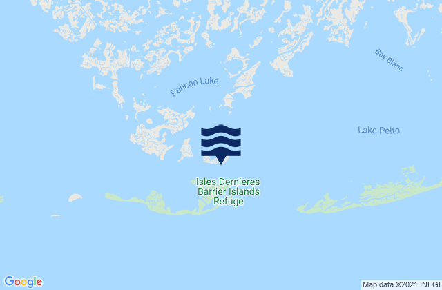 Mapa da tábua de marés em Caillou Boca, United States
