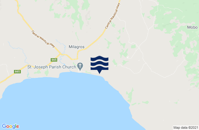 Mapa da tábua de marés em Calachuchi, Philippines