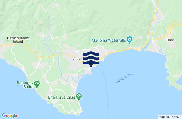 Mapa da tábua de marés em Calatagan, Philippines