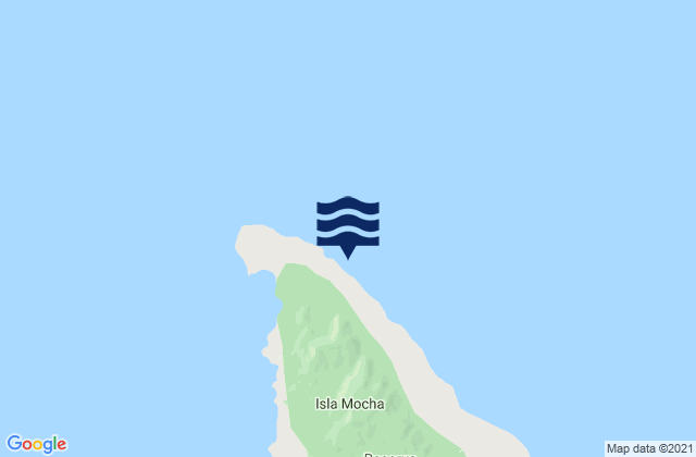 Mapa da tábua de marés em Caleta La Hacienda Isla Mocha, Chile