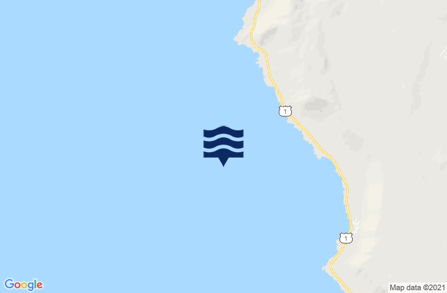 Mapa da tábua de marés em Caleta Lobos, Chile