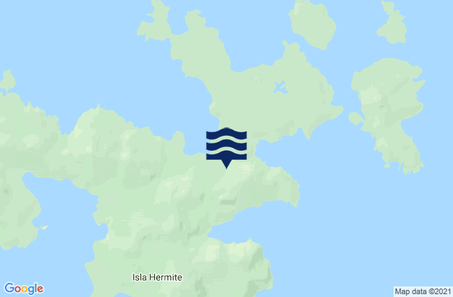 Mapa da tábua de marés em Caleta Saint Martin Isla Hermite, Argentina