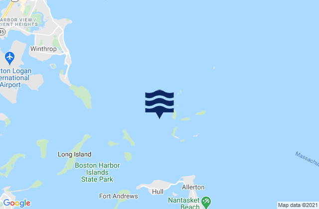 Mapa da tábua de marés em Calf Island 0.4 n.mi. west of, United States
