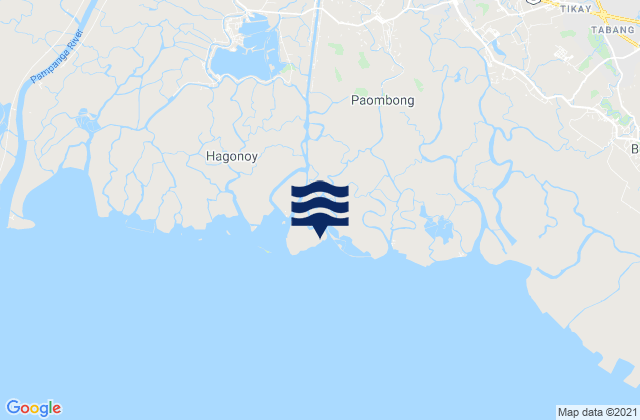 Mapa da tábua de marés em Calumpit, Philippines