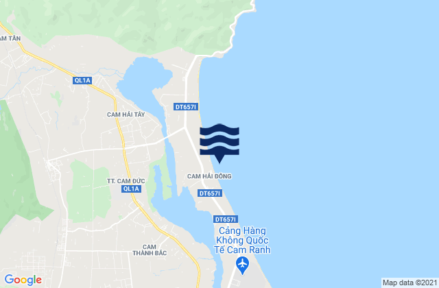 Mapa da tábua de marés em Cam Lâm, Vietnam