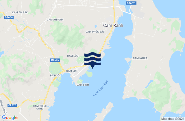 Mapa da tábua de marés em Cam Ranh, Vietnam