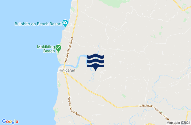 Mapa da tábua de marés em Camalobalo, Philippines