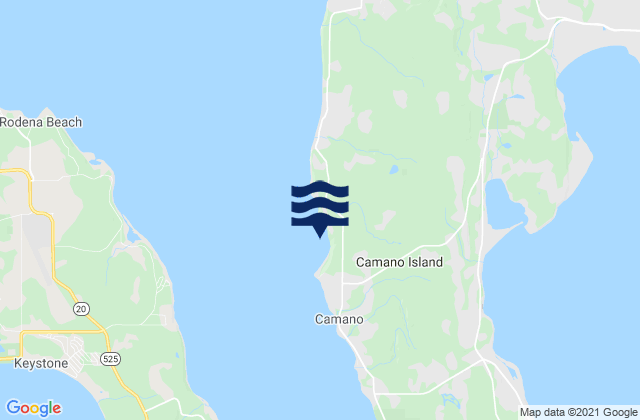 Mapa da tábua de marés em Camano Island, United States