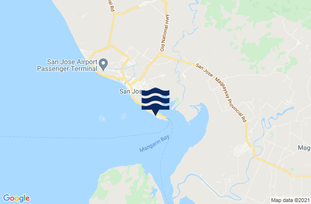 Mapa da tábua de marés em Caminauit, Philippines