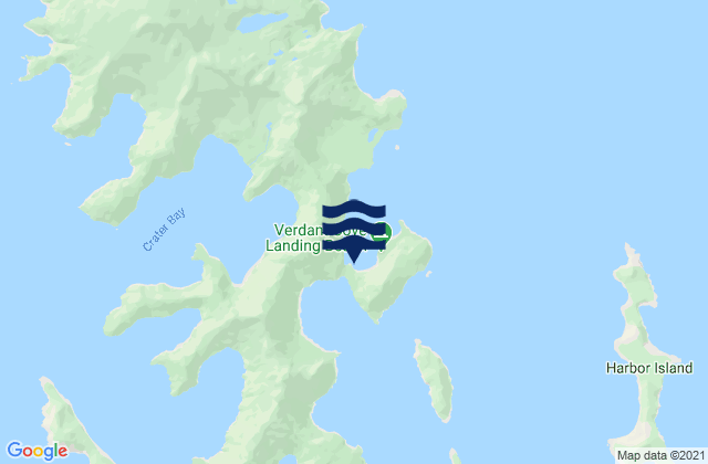 Mapa da tábua de marés em Camp Cove Aialik Bay, United States