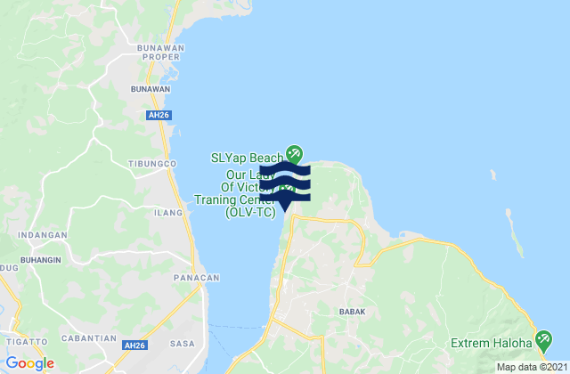 Mapa da tábua de marés em Camudmud, Philippines