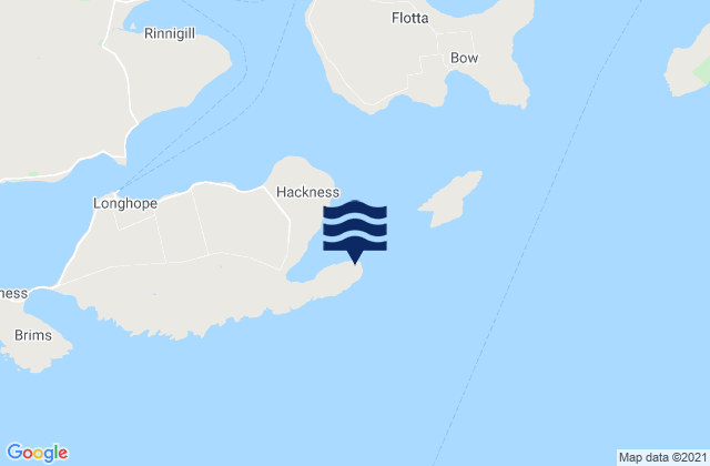 Mapa da tábua de marés em Cantick Head, United Kingdom