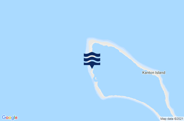 Mapa da tábua de marés em Canton Island, Kiribati