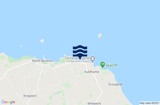 Mapa da tábua de marés em Canty Bay Beach, United Kingdom