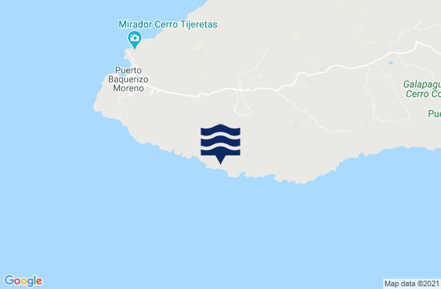 Mapa da tábua de marés em Cantón San Cristóbal, Ecuador