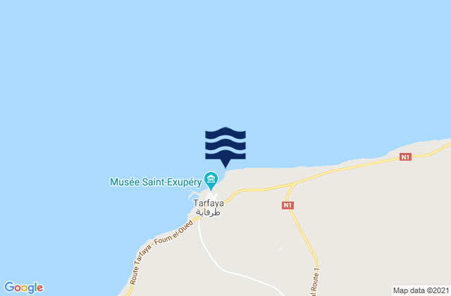 Mapa da tábua de marés em Cap Juby, Morocco