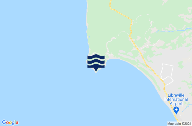 Mapa da tábua de marés em Cap Santa Clara, Gabon