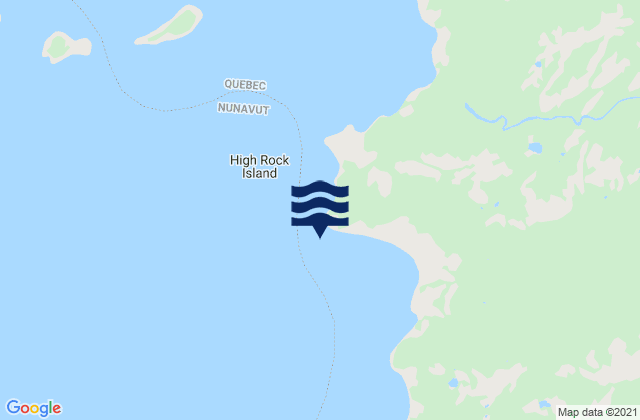 Mapa da tábua de marés em Cap d'Espoir, Canada