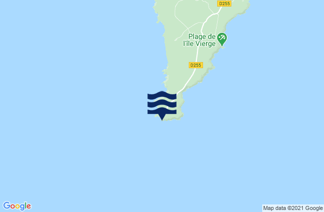 Mapa da tábua de marés em Cap de la Chevre, France
