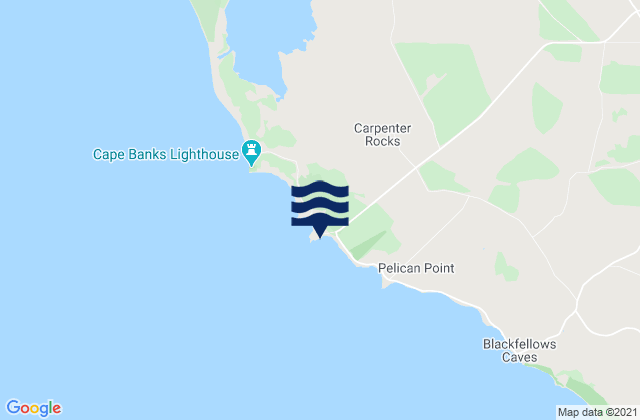 Mapa da tábua de marés em Cape Banks, Australia