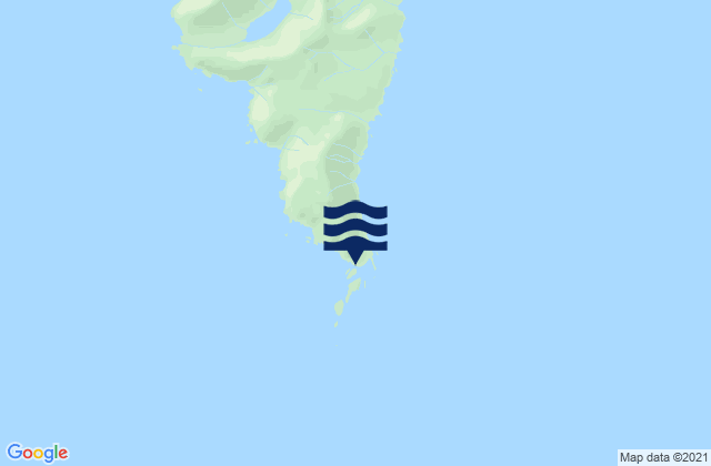 Mapa da tábua de marés em Cape Bartolome, United States