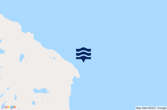 Mapa da tábua de marés em Cape Berens, Canada