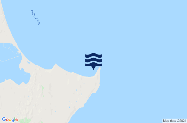 Mapa da tábua de marés em Cape Campbell, New Zealand