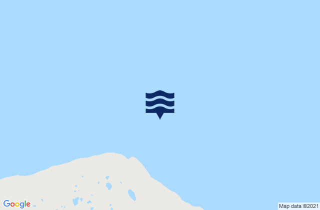 Mapa da tábua de marés em Cape Chapman, Canada