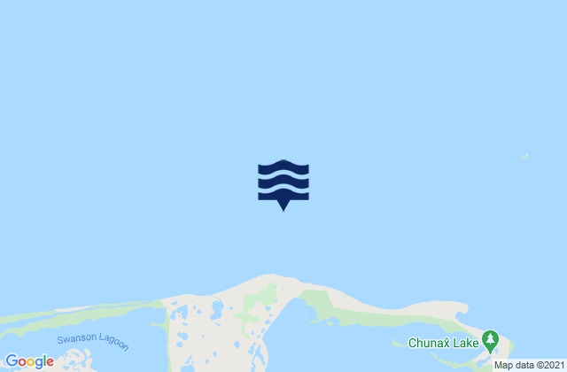 Mapa da tábua de marés em Cape Chunak, United States