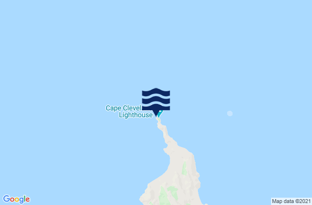 Mapa da tábua de marés em Cape Cleveland, Australia