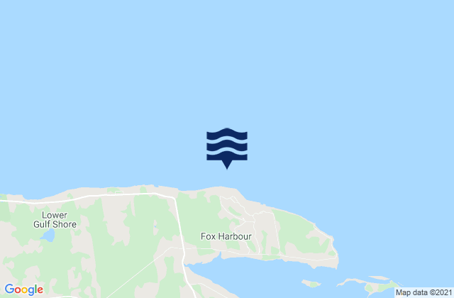 Mapa da tábua de marés em Cape Cliff, Canada