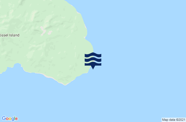 Mapa da tábua de marés em Cape Deliverance, Papua New Guinea