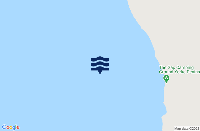 Mapa da tábua de marés em Cape Elizabeth, Australia