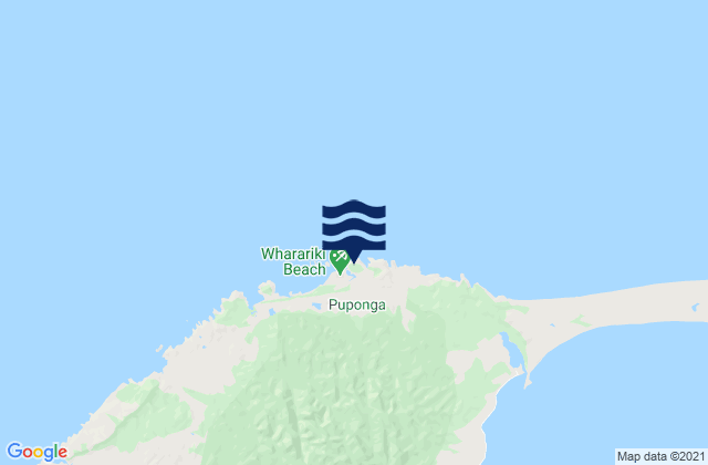 Mapa da tábua de marés em Cape Farewell, New Zealand