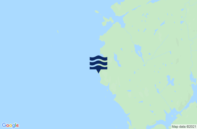 Mapa da tábua de marés em Cape Fox, United States