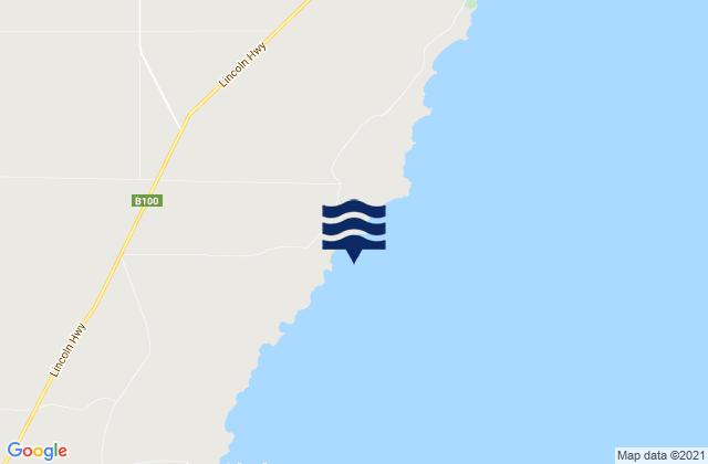 Mapa da tábua de marés em Cape Hardy, Australia