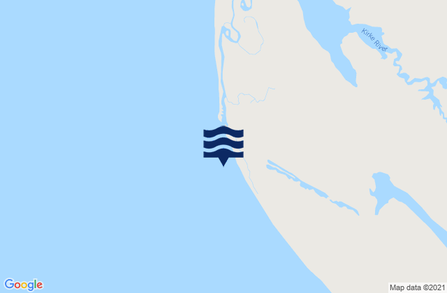 Mapa da tábua de marés em Cape Keerweer, Australia