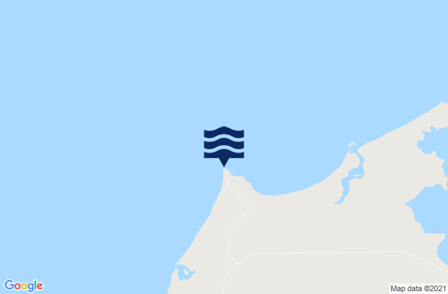 Mapa da tábua de marés em Cape Leveque, Australia