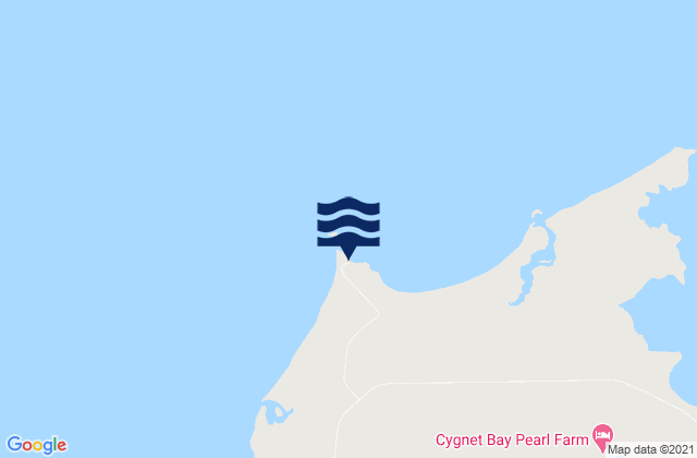Mapa da tábua de marés em Cape Leveque Lighthouse, Australia