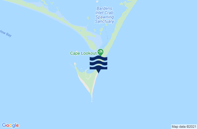 Mapa da tábua de marés em Cape Lookout (ocean), United States
