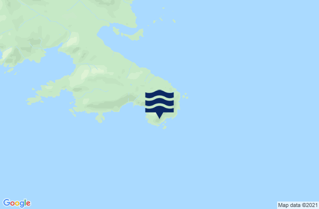 Mapa da tábua de marés em Cape Muzon, United States