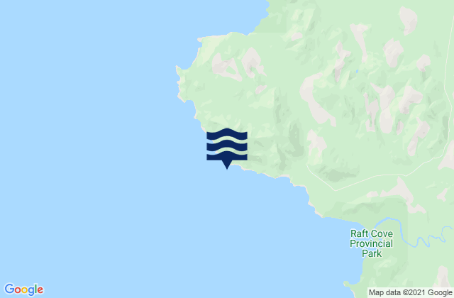 Mapa da tábua de marés em Cape Palmerston, Canada