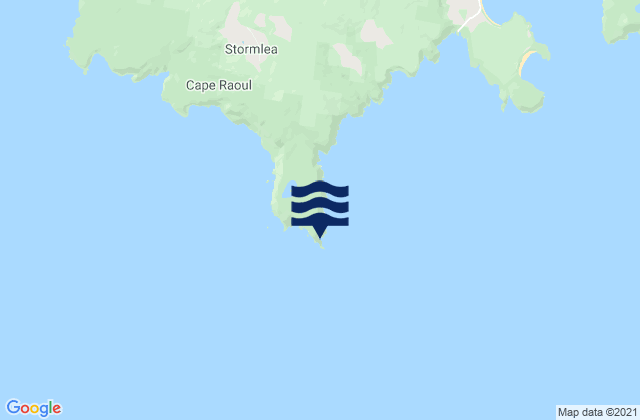 Mapa da tábua de marés em Cape Raoul, Australia