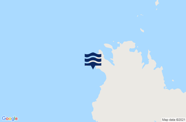 Mapa da tábua de marés em Cape Voltaire, Australia